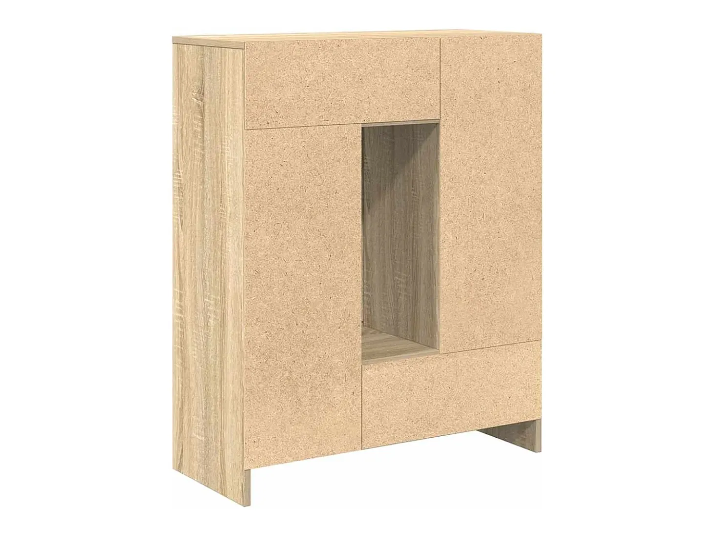 Aparador con cajones y puertas roble Sonoma 73x31x90 cm