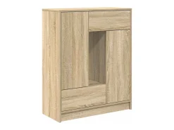 Aparador con cajones y puertas roble Sonoma 73x31x90 cm