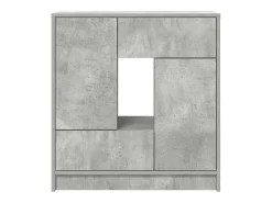 Aparador con cajones y puertas gris hormigón 70,5x34x74,5 cm