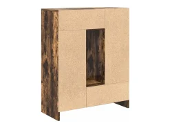Aparador con cajones y puertas roble ahumado 73x31x90 cm