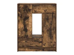 Aparador con cajones y puertas roble ahumado 73x31x90 cm