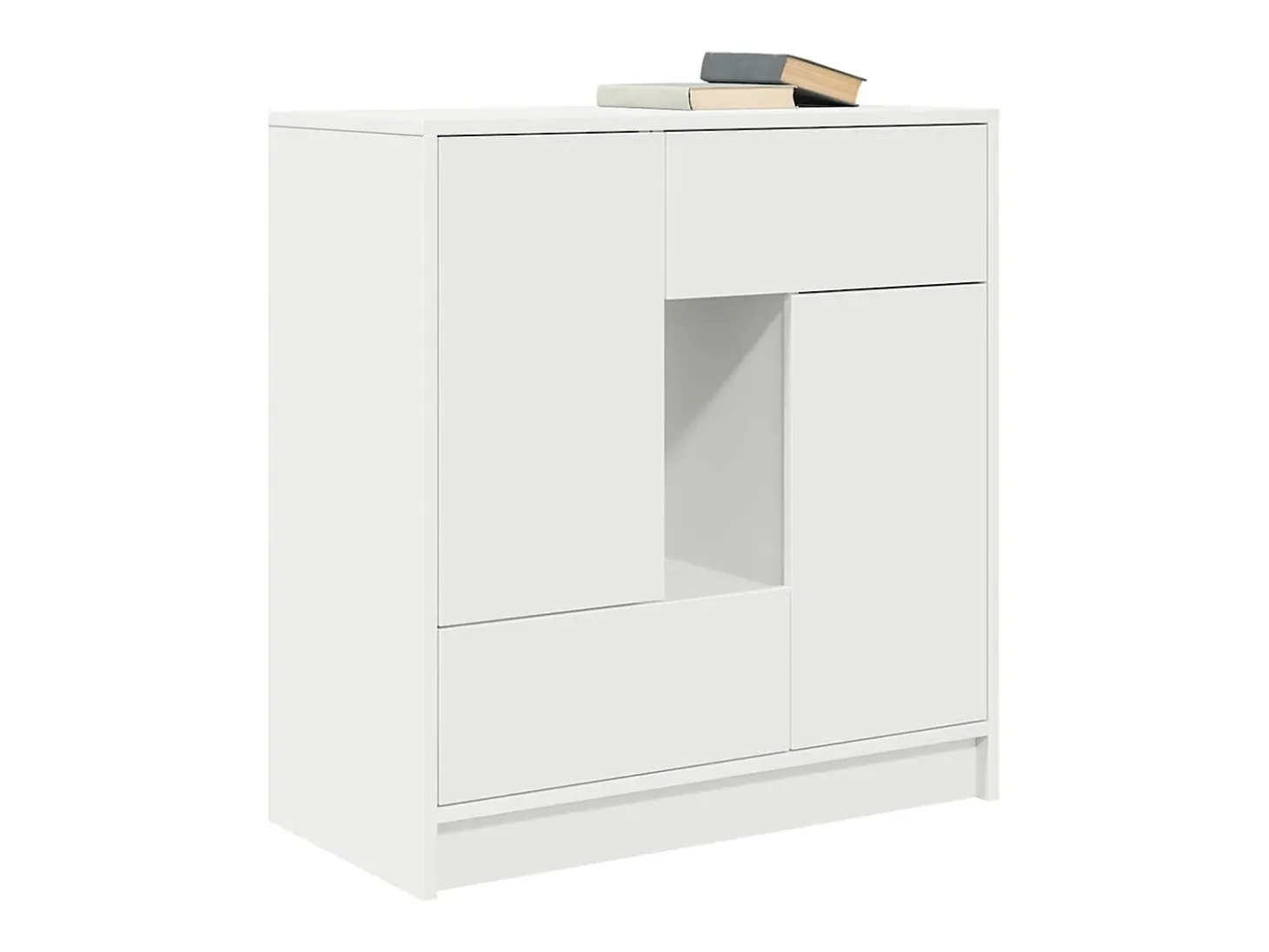 Aparador con cajones y puertas blanco 70,5x34x74,5 cm