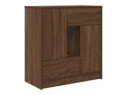 Aparador con cajones y puertas roble marrón 70,5x34x74,5 cm
