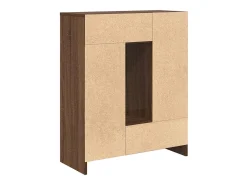 Aparador con cajones y puertas roble marrón 73x31x90 cm