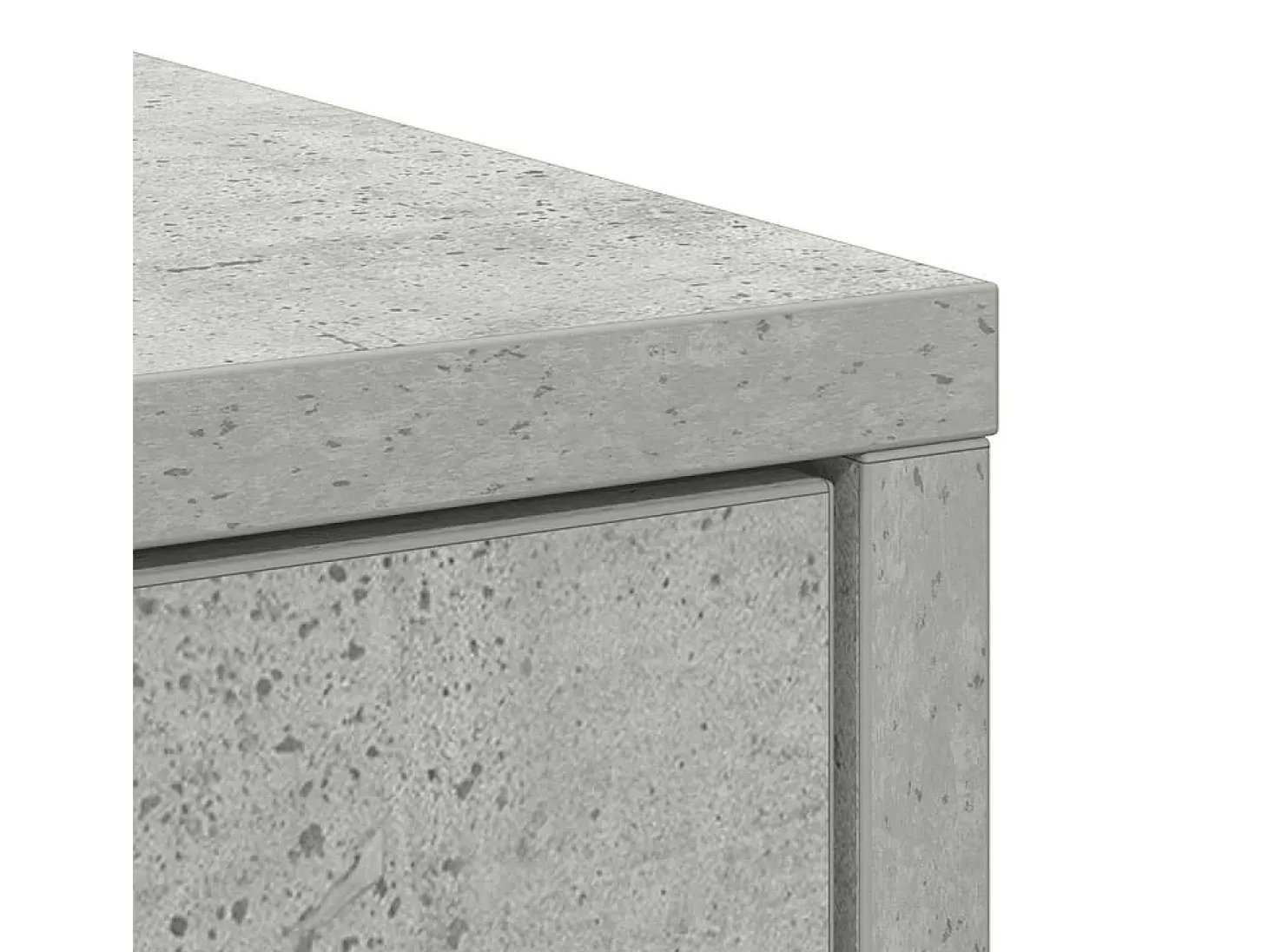 Aparador con cajones y puertas, gris hormigón, 70,5 x 34 x 74,5 cm