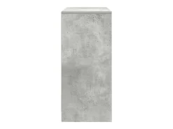 Aparador con cajones y puertas, gris hormigón, 70,5 x 34 x 74,5 cm