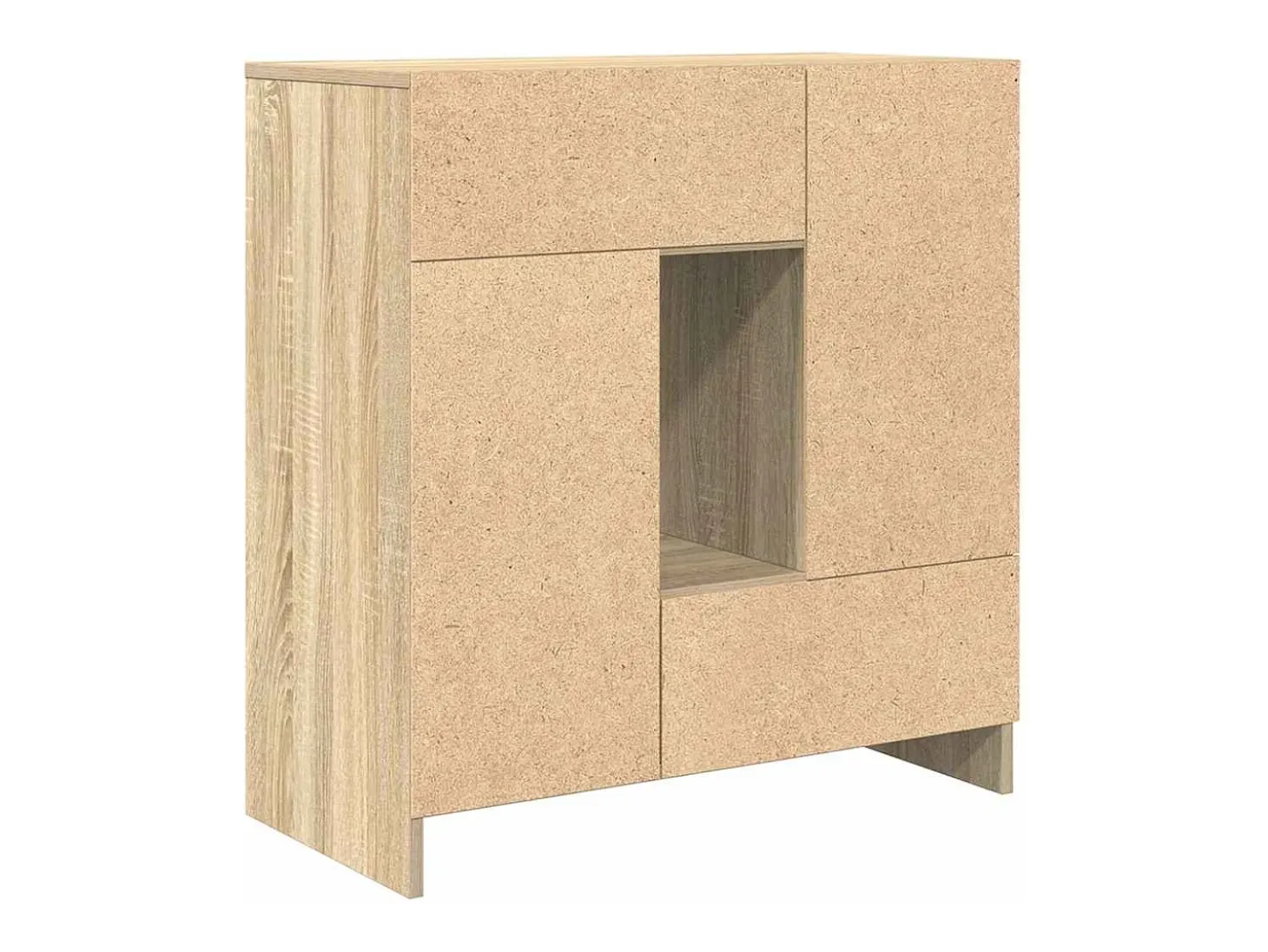 Aparador con cajones y puertas roble Sonoma 70,5x34x74,5 cm