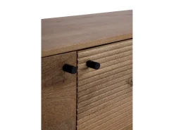 Aparador con contornos curvos de madera maciza de mango con 4 puertas