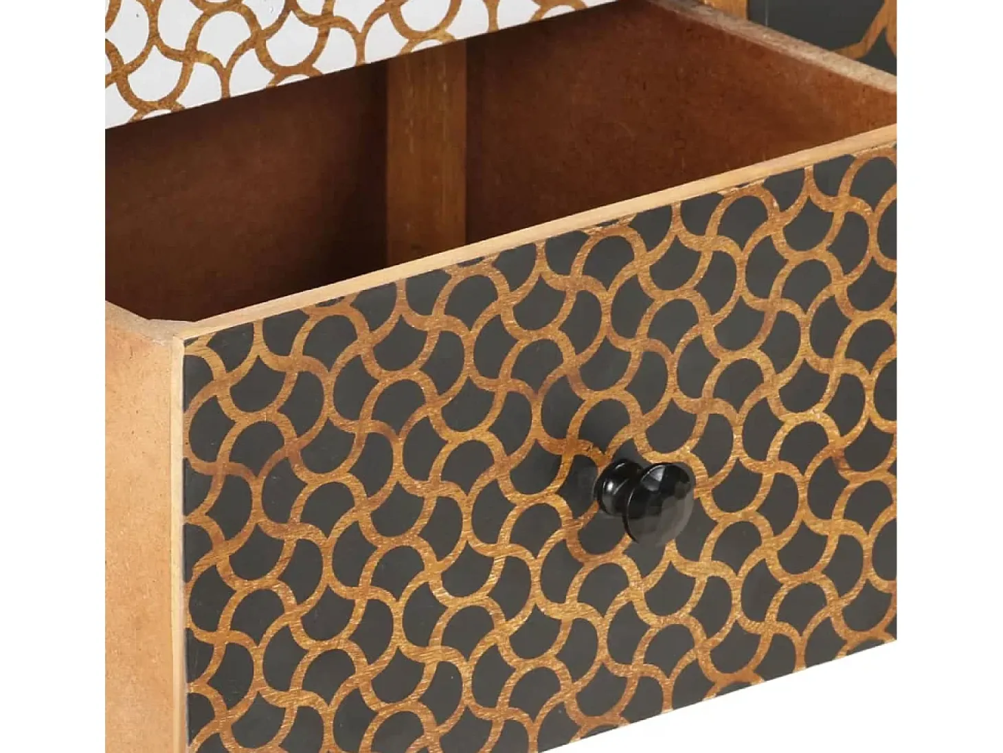 Aparador con estampado madera maciza de mango 130x30x70 cm