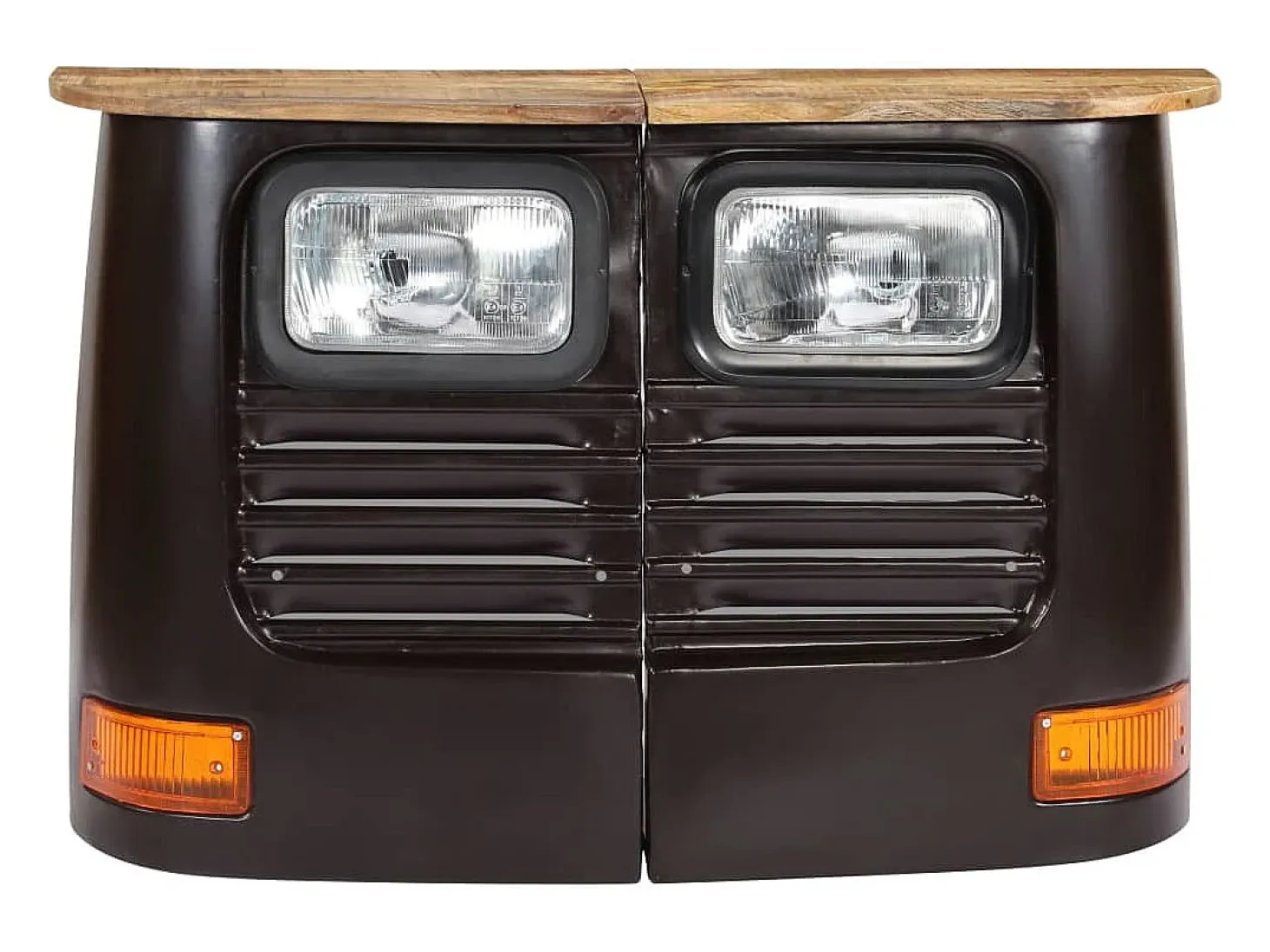 Aparador con forma de camión madera de mango maciza gris oscuro