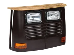 Aparador con forma de camión madera de mango maciza gris oscuro