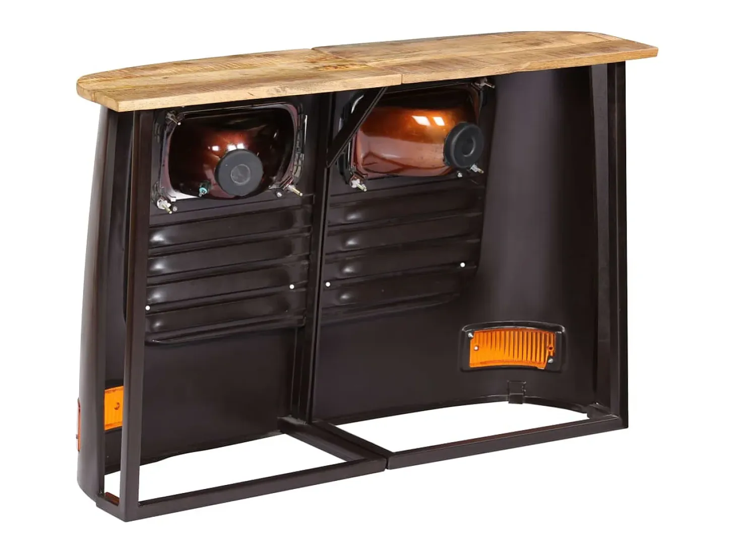 Aparador con forma de camión madera de mango maciza gris oscuro