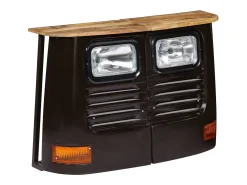 Aparador con forma de camión madera de mango maciza gris oscuro