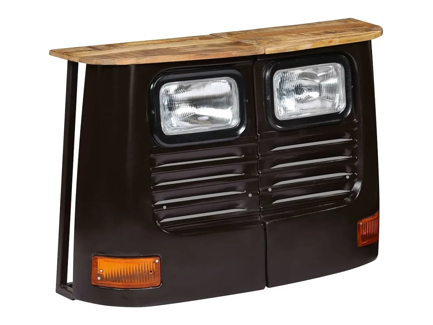 Aparador con forma de camión madera de mango maciza gris oscuro