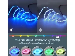 Aparador con iluminación LED - Cómoda con espacio de almacenamiento - 120 cm x 40 cm x 80 cm