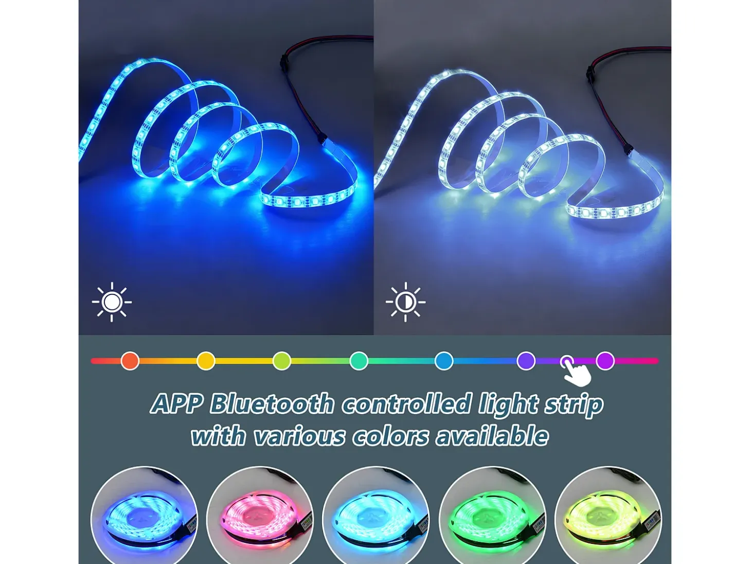 Aparador con iluminación LED - Cómoda con espacio de almacenamiento - 120 cm x 40 cm x 80 cm