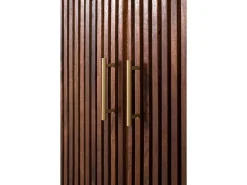 Aparador con laterales curvos en madera de mango color nogal 150 cm