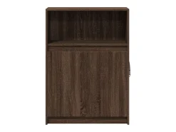 Aparador con LED roble marrón 72x34x100 cm madera de ingeniería