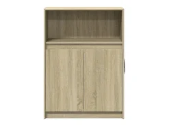 Aparador con LED roble Sonoma 72x34x100 cm madera de ingeniería