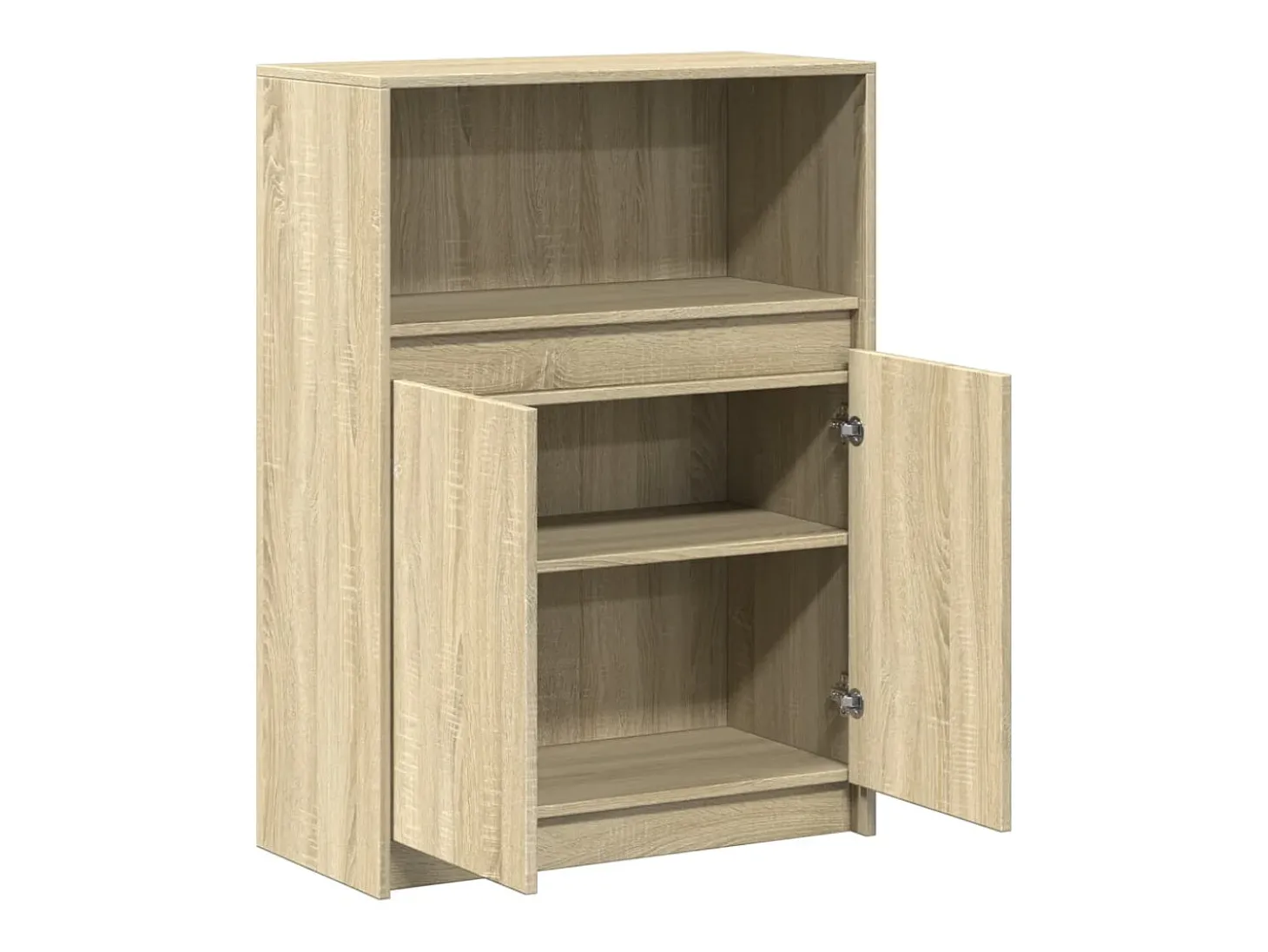 Aparador con LED roble Sonoma 72x34x100 cm madera de ingeniería