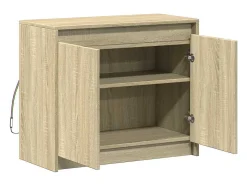 Aparador con LED Roble Sonoma 72x34x61 cm Madera de Ingeniería