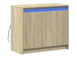 Aparador con LED Roble Sonoma 72x34x61 cm Madera de Ingeniería