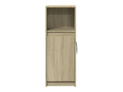 Aparador con LED roble Sonoma 38x34x100 cm madera de ingeniería