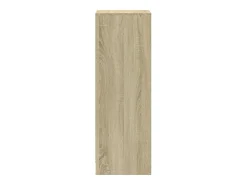 Aparador con LED roble Sonoma 38x34x100 cm madera de ingeniería