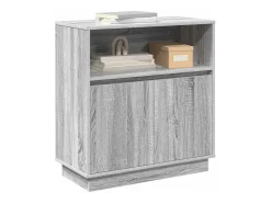 Aparador con LED Sonoma Grey 71x34,5x75 cm en madera de ingeniería