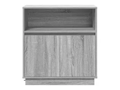Aparador con LED Sonoma Grey 71x34,5x75 cm en madera de ingeniería