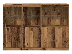 Aparador con luces LED - Madera recuperada 142,5x37x100 cm - Madera reconstituida