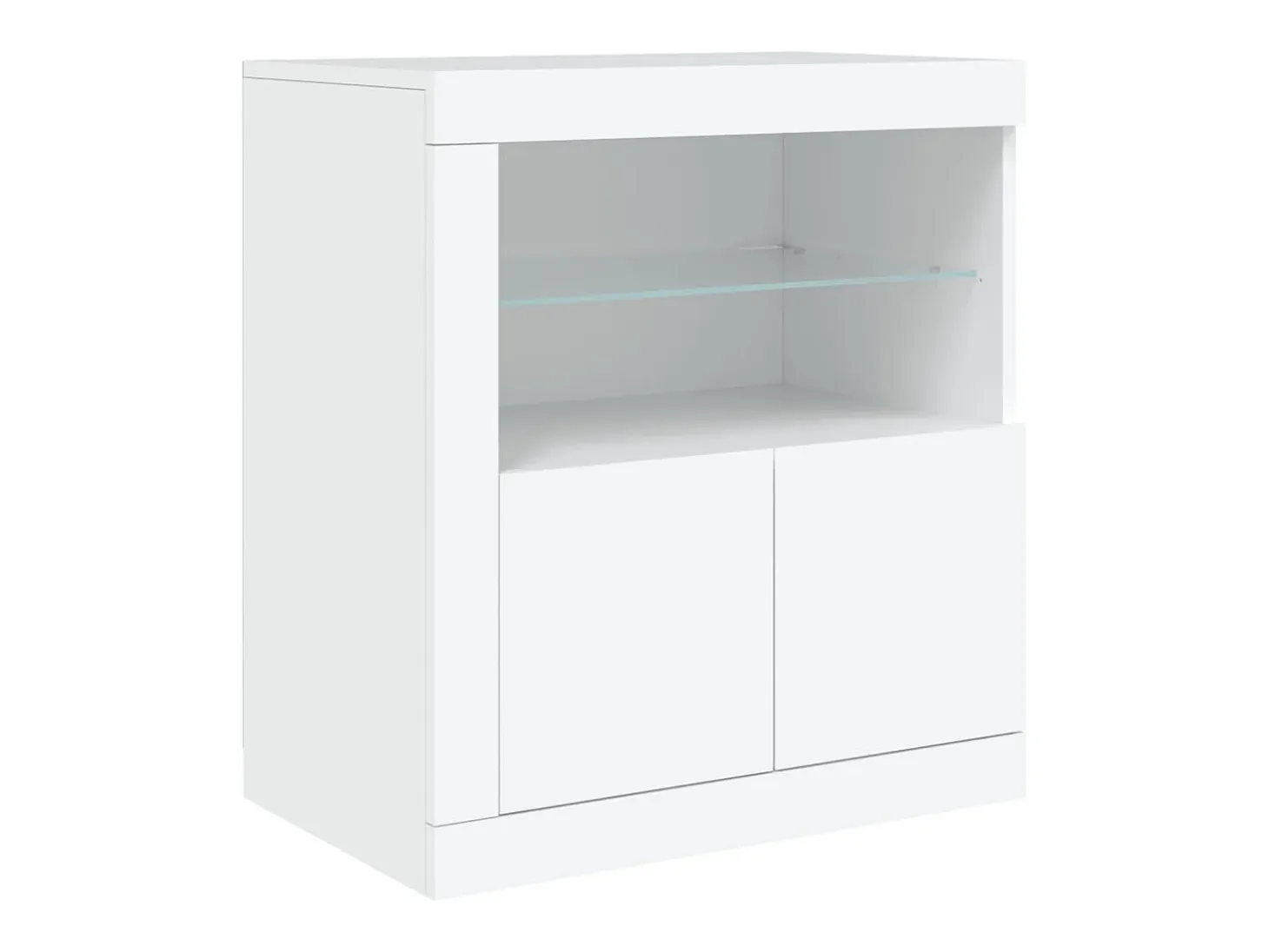 Aparador con luces LED blanco 162x37x67 cm