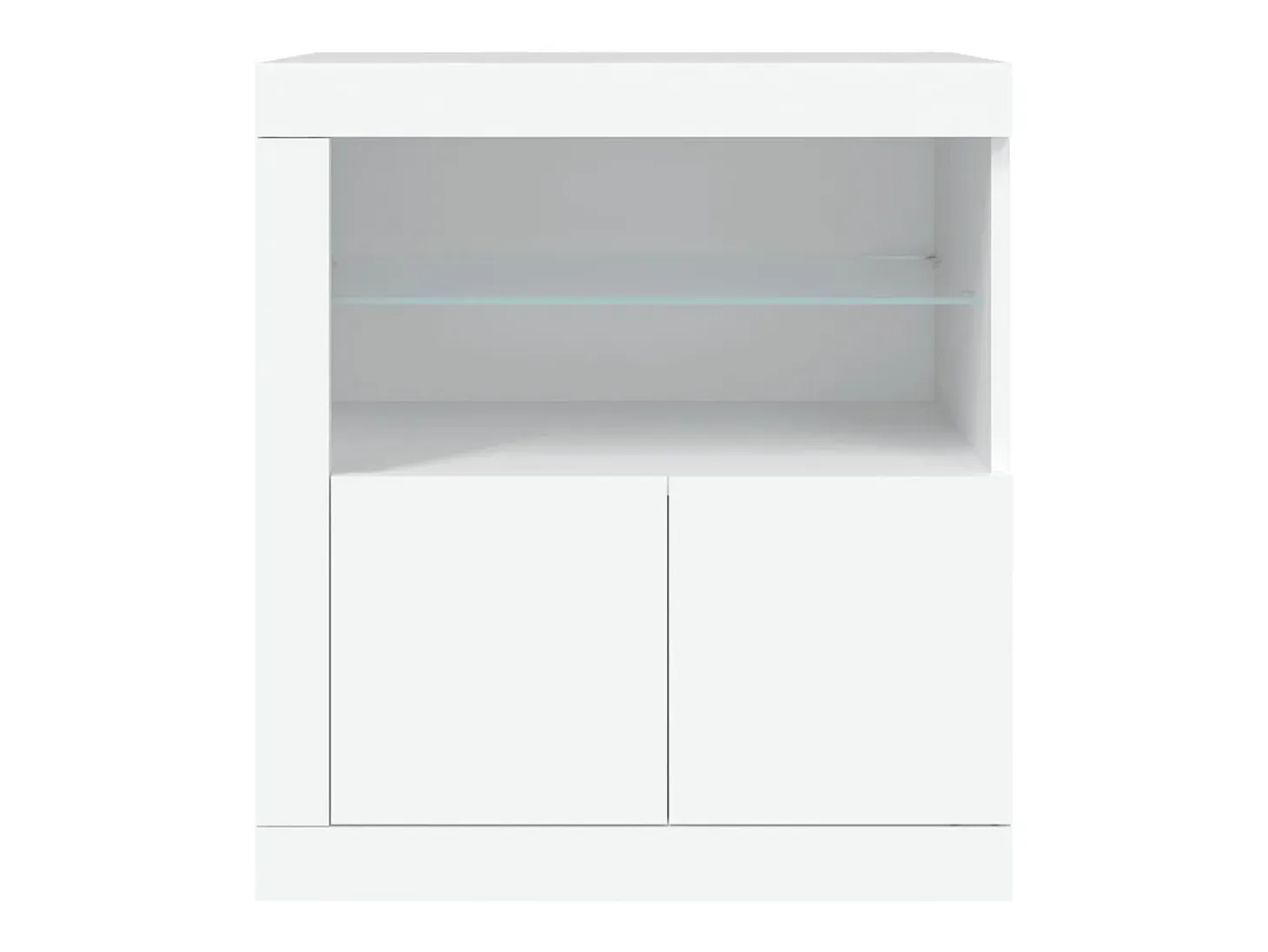 Aparador con luces LED blanco 60,5x37x67 cm