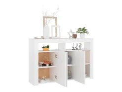 Aparador con luces LED blanco 115,5x30x75 cm