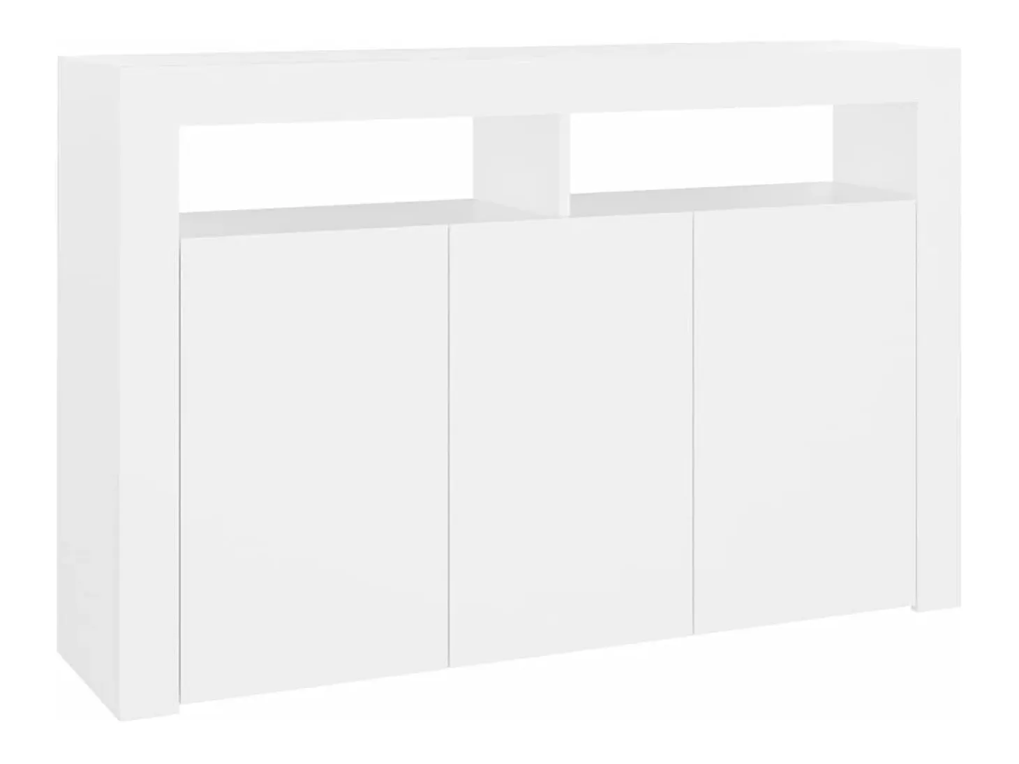 Aparador con luces LED blanco 115,5x30x75 cm