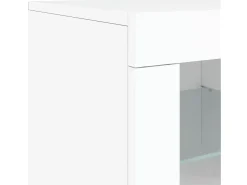Aparador con luces LED blancas 181,5x37x67 cm