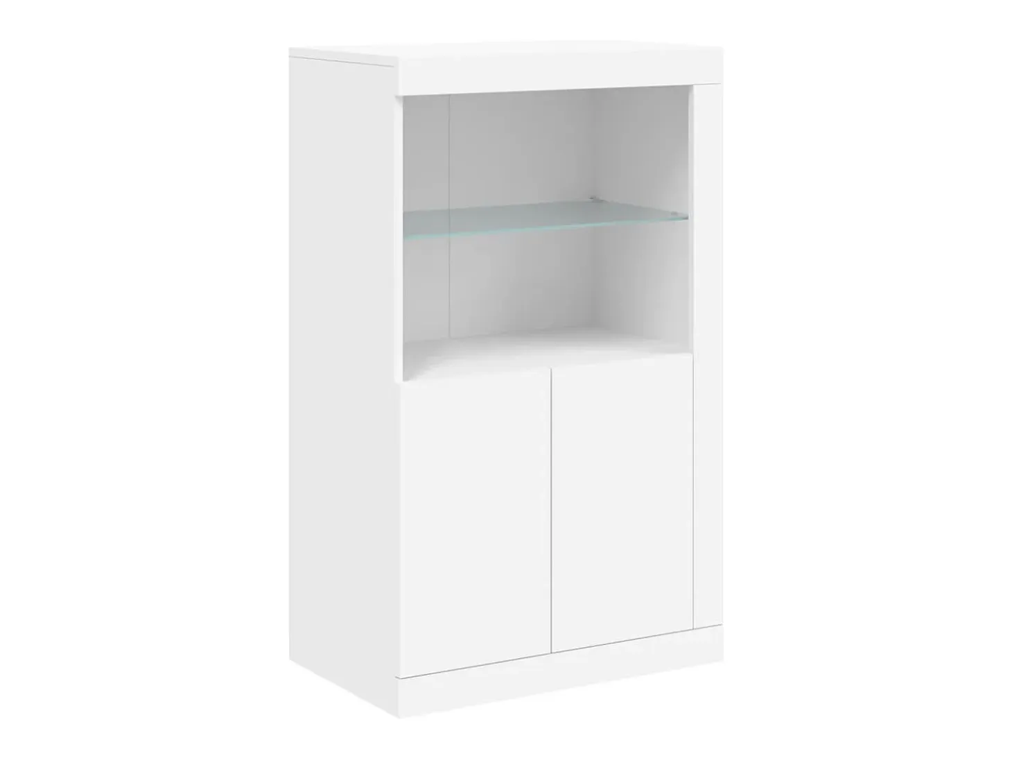 Aparador con luces LED blanco 162x37x100 cm