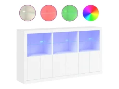 Aparador con luces LED blanco 181,5x37x100 cm ES687410