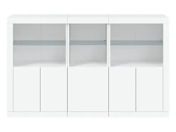 Aparador con luces LED blanco 162x37x100 cm