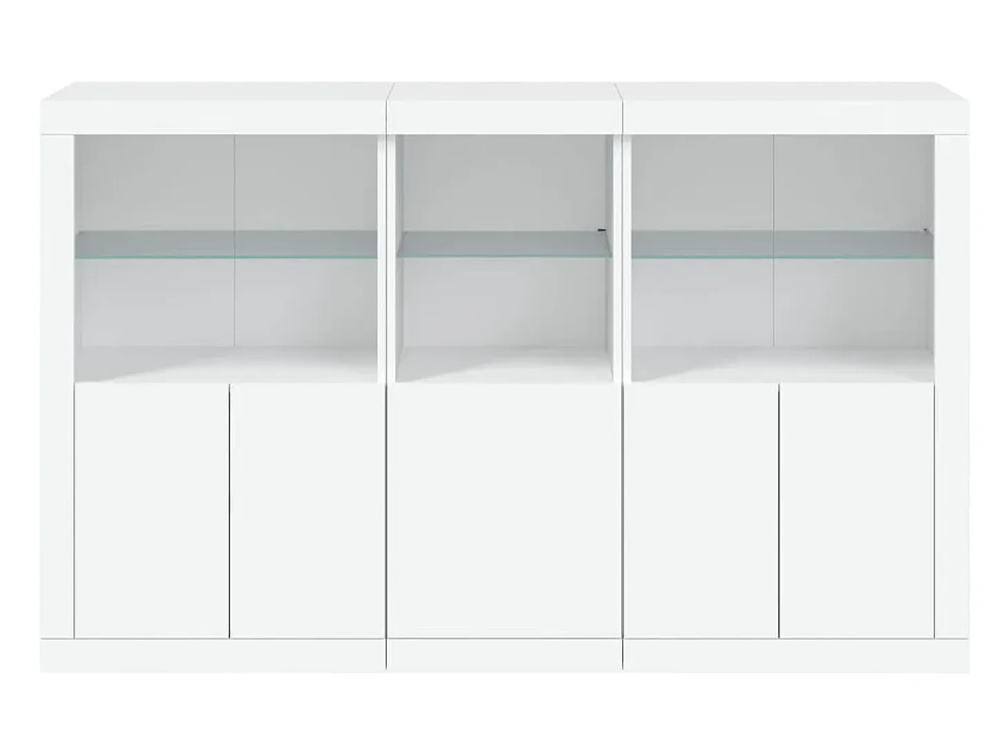 Aparador con luces LED blanco 162x37x100 cm