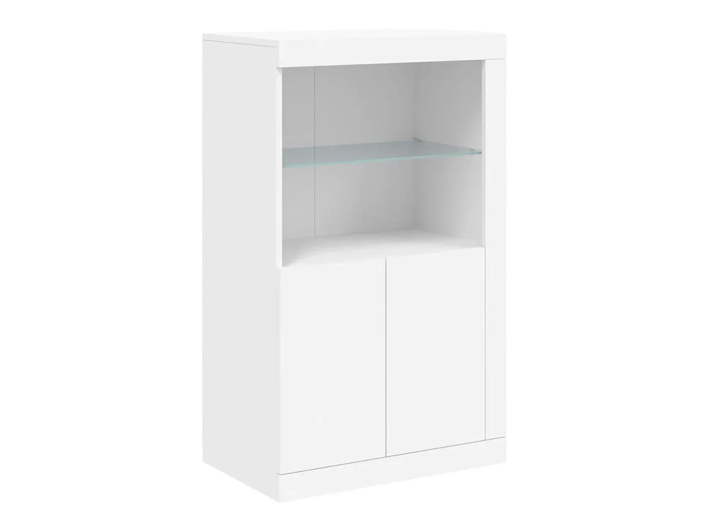 Aparador con luces LED blanco 162x37x100 cm