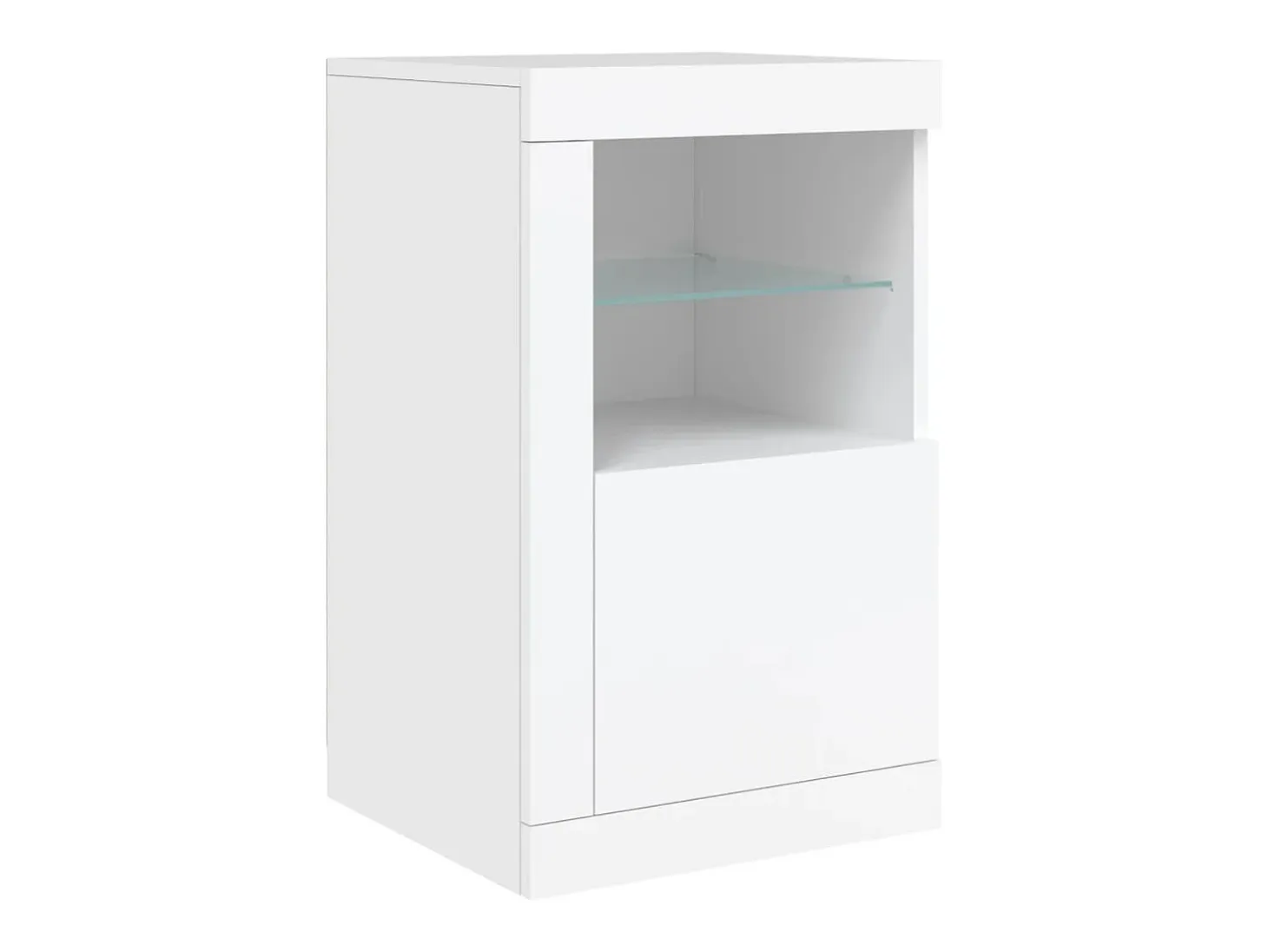 Aparador con luces LED blanco 123x37x67 cm