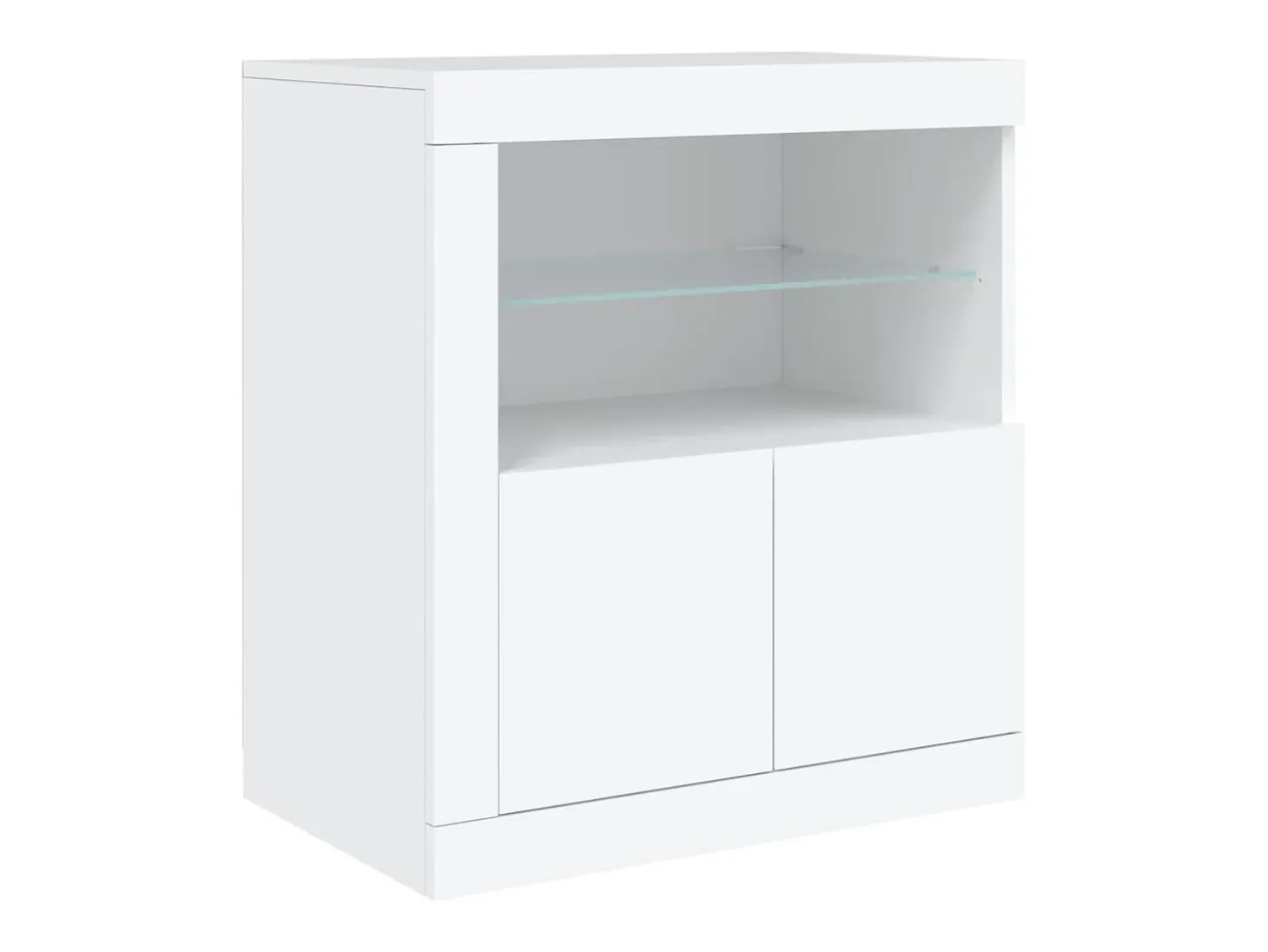 Aparador con luces LED blanco 181,5x37x67 cm