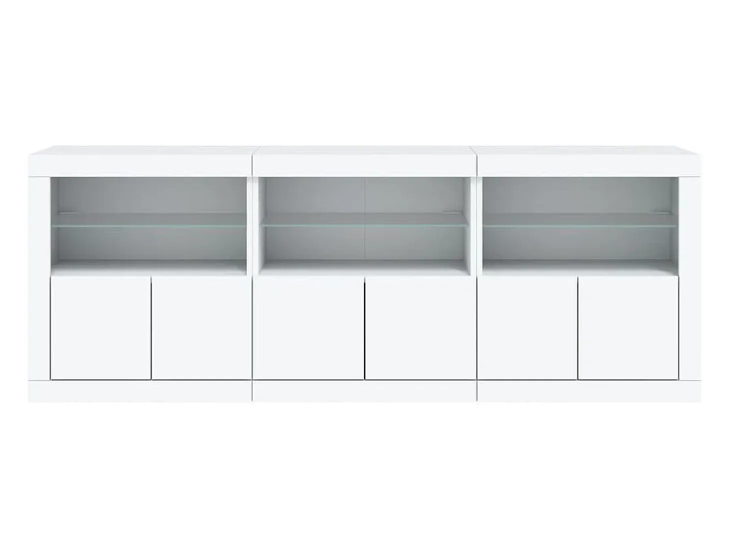 Aparador con luces LED blanco 181,5x37x67 cm