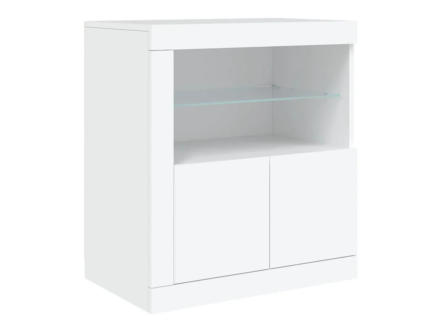 Aparador con luces LED blancas 181,5x37x67 cm