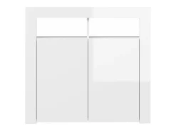 Aparador con luces LED blanco brillante 80x35x75 cm