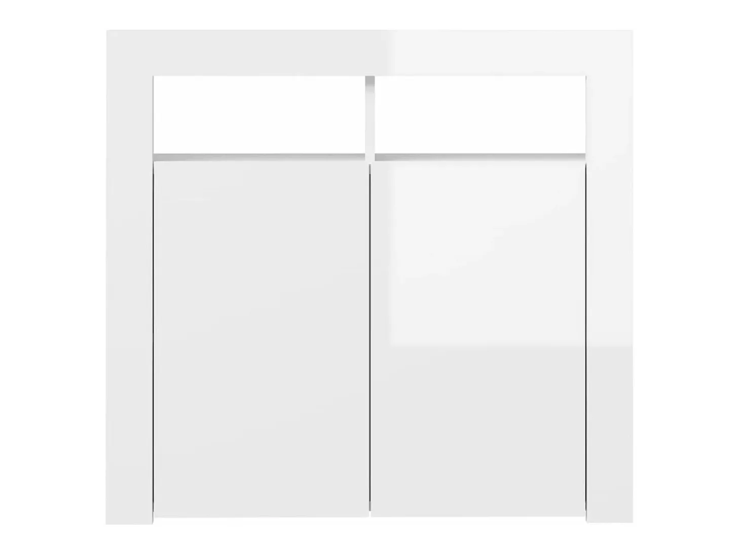 Aparador con luces LED blanco brillante 80x35x75 cm