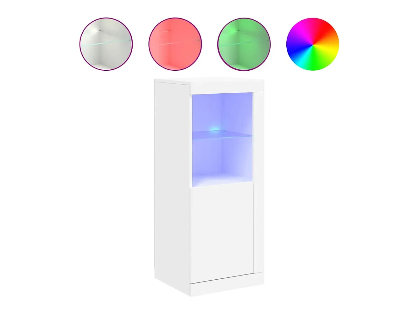 Aparador con luces LED blanco 41x37x100 cm ES127031