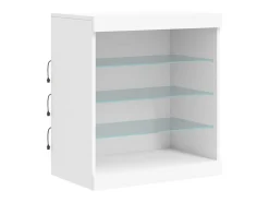 Aparador con luces LED blancas 60,5x37x67 cm