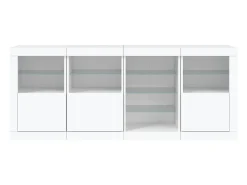Aparador con luces LED blancas 164x37x67 cm
